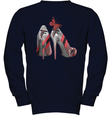 NFL Atlanta Falcons Rhinestone High Heels Youth Sweatshirt - NFLFanGift