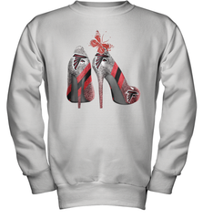 NFL Atlanta Falcons Rhinestone High Heels Youth Sweatshirt - NFLFanGift
