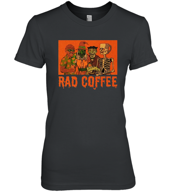 Rad Coffee Halloween Women's The Boyfriend Tee - NFLFanGift