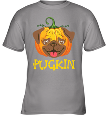 Funny Pugkin Pug Pumpkin Halloween Youth T-Shirt - NFLFanGift