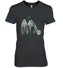NFL Green Bay Packers Rhinestone High Heels Women's The Boyfriend Tee - NFLFanGift