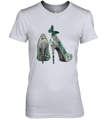 NFL Green Bay Packers Rhinestone High Heels Women's The Boyfriend Tee - NFLFanGift