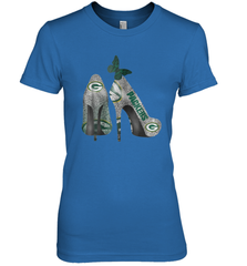 NFL Green Bay Packers Rhinestone High Heels Women's The Boyfriend Tee - NFLFanGift