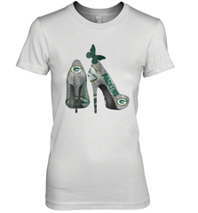 NFL Green Bay Packers Rhinestone High Heels Women's The Boyfriend Tee - NFLFanGift