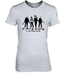 Horror Friends Jason Voorhees Freddy Krueger Texas Chain Saw Michael Myers Shirt Women's The Boyfriend Tee - NFLFanGift