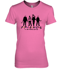 Horror Friends Jason Voorhees Freddy Krueger Texas Chain Saw Michael Myers Shirt Women's The Boyfriend Tee - NFLFanGift