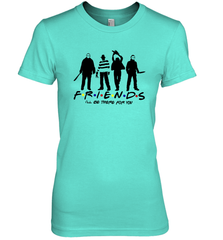 Horror Friends Jason Voorhees Freddy Krueger Texas Chain Saw Michael Myers Shirt Women's The Boyfriend Tee - NFLFanGift