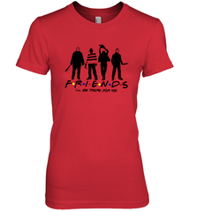Horror Friends Jason Voorhees Freddy Krueger Texas Chain Saw Michael Myers Shirt Women's The Boyfriend Tee - NFLFanGift