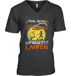 Mein Besen ist zerbrochen also geh ich jetzt Laufen Halloween Men's Vneck - NFLFanGift