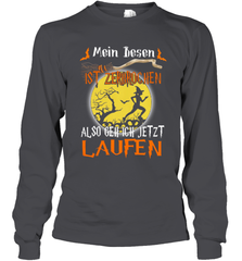 Mein Besen ist zerbrochen also geh ich jetzt Laufen Halloween Long Sleeve T-Shirt - NFLFanGift