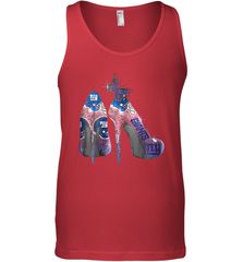 NFL New York Giants High Heel Butterfly Rhinestone Tide Tank Top - NFLFanGift