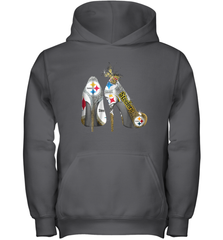 Pittsburgh Steeler High Heel Butterfly Rhinestone Tide Youth Hoodie - NFLFanGift