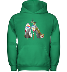 Pittsburgh Steeler High Heel Butterfly Rhinestone Tide Youth Hoodie - NFLFanGift