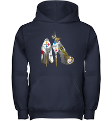 Pittsburgh Steeler High Heel Butterfly Rhinestone Tide Youth Hoodie - NFLFanGift