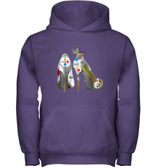 Pittsburgh Steeler High Heel Butterfly Rhinestone Tide Youth Hoodie - NFLFanGift