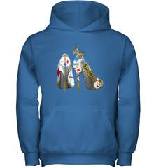 Pittsburgh Steeler High Heel Butterfly Rhinestone Tide Youth Hoodie - NFLFanGift