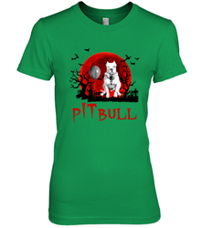 Halloween Stephen king IT Pitbull Moon Shadow shirt Women's The Boyfriend Tee - NFLFanGift