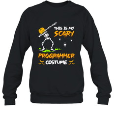 This Is My Scary Programmer Costume Dabbing Skeleton Pumpkin Halloween Crewneck Sweatshirt - NFLFanGift