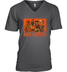 Rad Coffee Halloween Men's Vneck - NFLFanGift