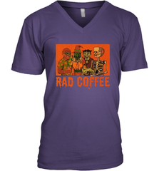 Rad Coffee Halloween Men's Vneck - NFLFanGift