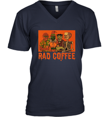 Rad Coffee Halloween Men's Vneck - NFLFanGift