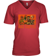 Rad Coffee Halloween Men's Vneck - NFLFanGift