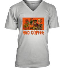 Rad Coffee Halloween Men's Vneck - NFLFanGift