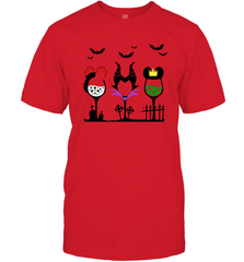 Disney Villains Cruella de Vil Maleficent Evil Queen wine Halloween Shirt Men's T-Shirt - NFLFanGift