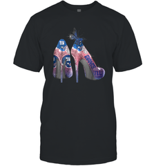 NFL New York Giants High Heel Butterfly Rhinestone Tide Men's T-Shirt - NFLFanGift