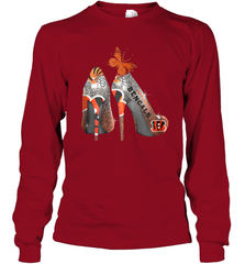 NFL Cincinnati Bengals Rhinestone High Heels Long Sleeve T-Shirt - NFLFanGift