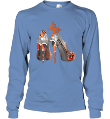 NFL Cincinnati Bengals Rhinestone High Heels Long Sleeve T-Shirt - NFLFanGift