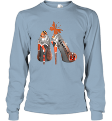 NFL Cincinnati Bengals Rhinestone High Heels Long Sleeve T-Shirt - NFLFanGift