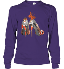 NFL Cincinnati Bengals Rhinestone High Heels Long Sleeve T-Shirt - NFLFanGift