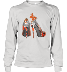 NFL Cincinnati Bengals Rhinestone High Heels Long Sleeve T-Shirt - NFLFanGift