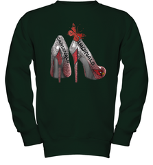 Arizona Cardinals High Heel Butterfly Rhinestone Tide NFL Youth Sweatshirt - NFLFanGift