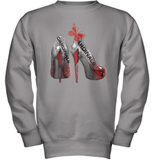 Arizona Cardinals High Heel Butterfly Rhinestone Tide NFL Youth Sweatshirt - NFLFanGift