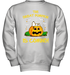 The Great Pumpkin Is Coming Snoopy Halloween Youth Sweatshirt - NFLFanGift