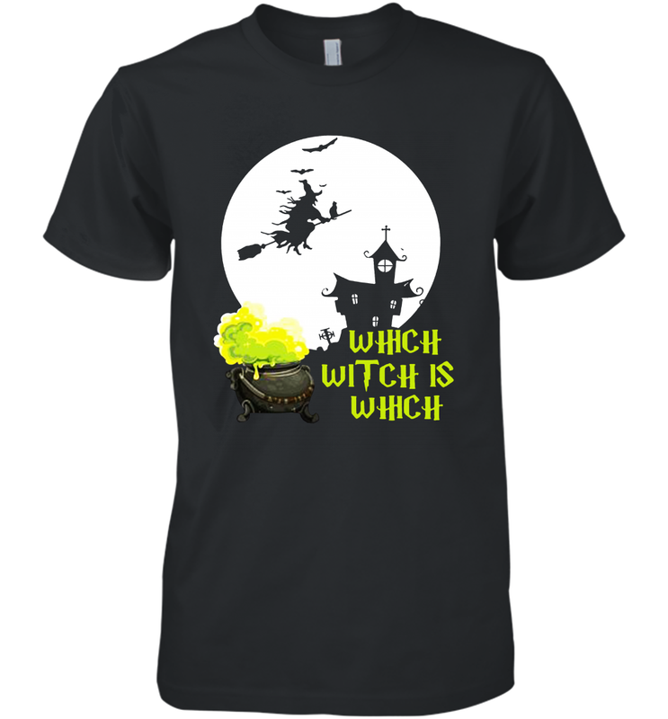 Which Witch Is Witches Halloween Costume Halloween Witches Teacher Men's Premium T-Shirt - NFLFanGift
