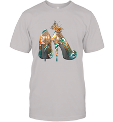 NFL Miami Dolphins High Heel Butterfly Rhinestone Tide Men's T-Shirt - NFLFanGift