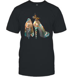 NFL Miami Dolphins High Heel Butterfly Rhinestone Tide Men's T-Shirt - NFLFanGift