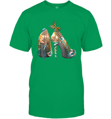 NFL Miami Dolphins High Heel Butterfly Rhinestone Tide Men's T-Shirt - NFLFanGift