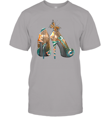 NFL Miami Dolphins High Heel Butterfly Rhinestone Tide Men's T-Shirt - NFLFanGift