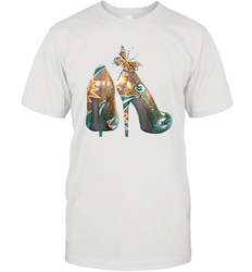 NFL Miami Dolphins High Heel Butterfly Rhinestone Tide Men's T-Shirt - NFLFanGift
