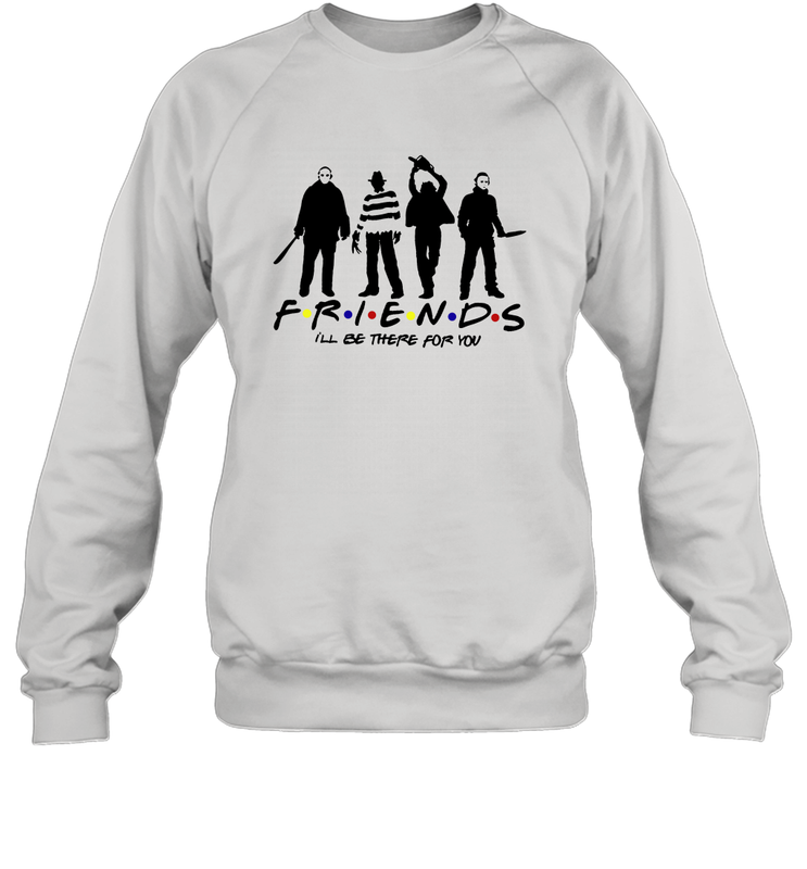 Horror Friends Jason Voorhees Freddy Krueger Texas Chain Saw Michael Myers Shirt Crewneck Sweatshirt - NFLFanGift