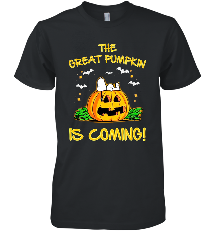 The Great Pumpkin Is Coming Snoopy Halloween Men's Premium T-Shirt - NFLFanGift