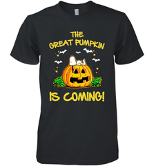 The Great Pumpkin Is Coming Snoopy Halloween Men's Premium T-Shirt - NFLFanGift