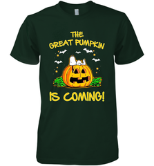 The Great Pumpkin Is Coming Snoopy Halloween Men's Premium T-Shirt - NFLFanGift