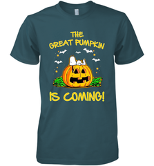 The Great Pumpkin Is Coming Snoopy Halloween Men's Premium T-Shirt - NFLFanGift
