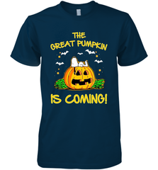 The Great Pumpkin Is Coming Snoopy Halloween Men's Premium T-Shirt - NFLFanGift