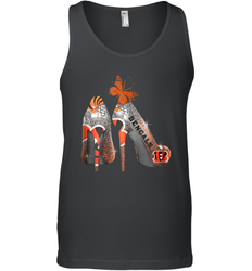 NFL Cincinnati Bengals Rhinestone High Heels Tank Top - NFLFanGift
